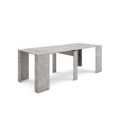 Skraut Home | Extendable Console Table | Folding dining table | 220 | For 10 people | Dining room and kitchen | Modern Style | Cement6M-VTHJ-2DT7