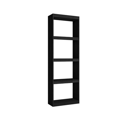 Skraut Home - TOTEM 5 Level Bookcase - Bookcase - for Living Room - Dining Room - Bedroom - Office - Open Storage - Modern Style - Nordic Black Color 181 x 60 x 25 cm