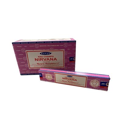 Satya Incense Sticks, 12 Packs x 15g, Nirvana