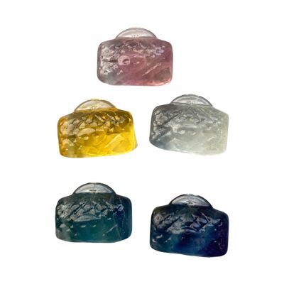 Rainbow Fluorite Mini Handbags, 1.5x1cm