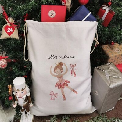 XXL Christmas hood - My gifts - Pink Christmas ballerina