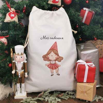 XXL-Weihnachtshaube - Meine Geschenke - Weihnachtsmädchen-Elfe