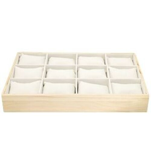 Jewelry display 12 compartments with cushions | bracelet holder
