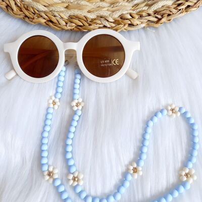 Sunglasses cord Daisy Icy blue