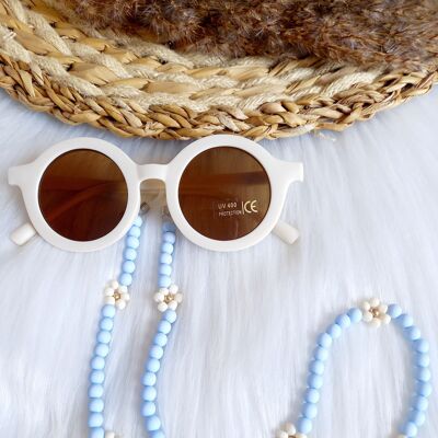 Sunglasses cord Daisy Icy blue