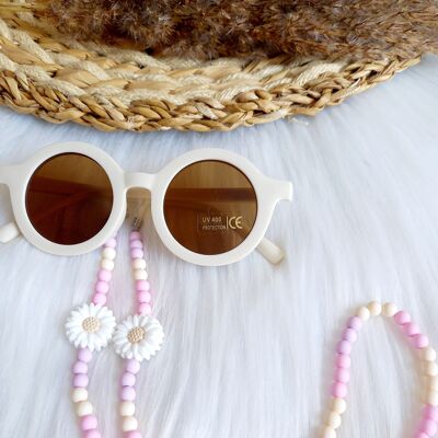 Sonnenbrillenkordel Madelief rosa/lila