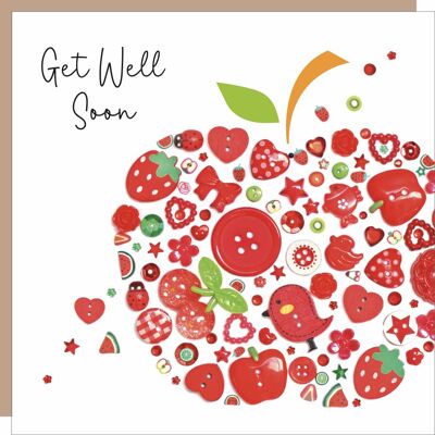 Bouton Apple Get Well Card