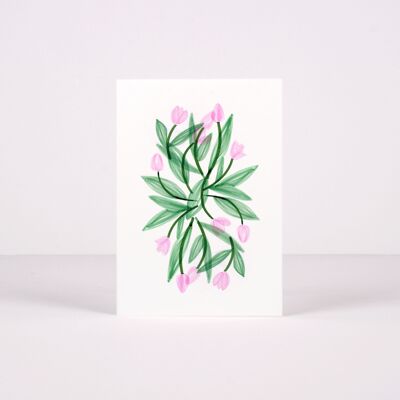 Tarjeta de Pascua - Tulipanes rosados