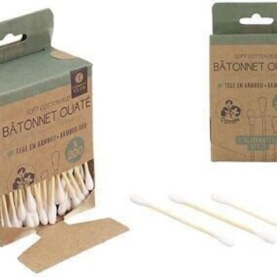 Cotton buds made of bamboo and cotton