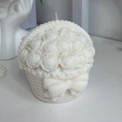 Scented decorative candle - Rose candle - Gift candle - Florist candle