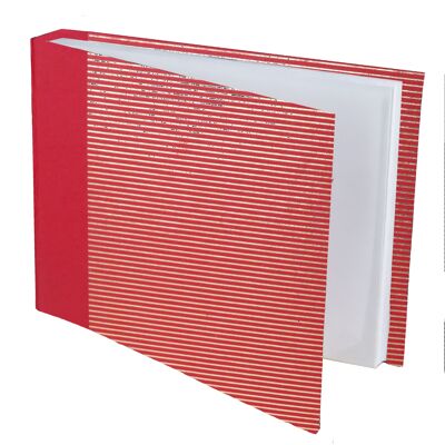 photo album cover embossed paper gold and silver stripes