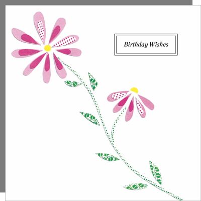 Carte d'anniversaire fleur