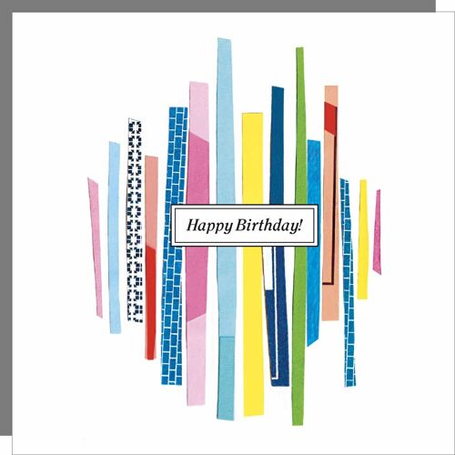 Stripes Birthday Card