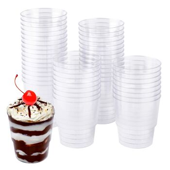 48 tasses à dessert en plastique multi-usage (240 ml) 1