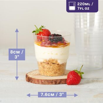 48 tasses à dessert en plastique multi-usage (240 ml) 4