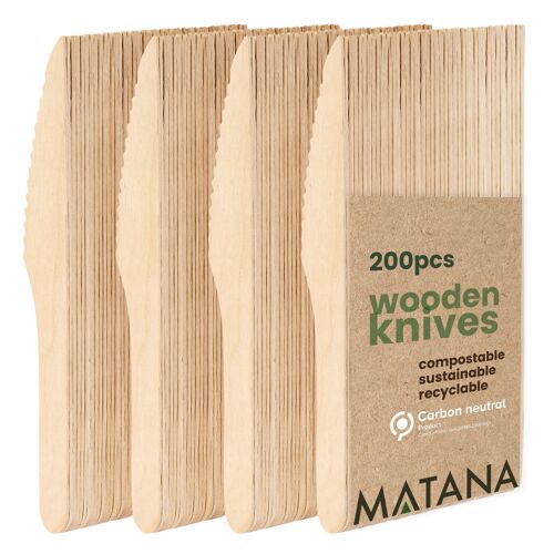 200 Wooden Knives