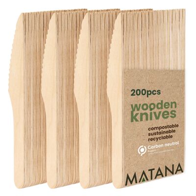 200 coltelli in legno