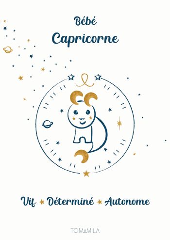 AFFICHE BÉBÉ CAPRICORNE 2