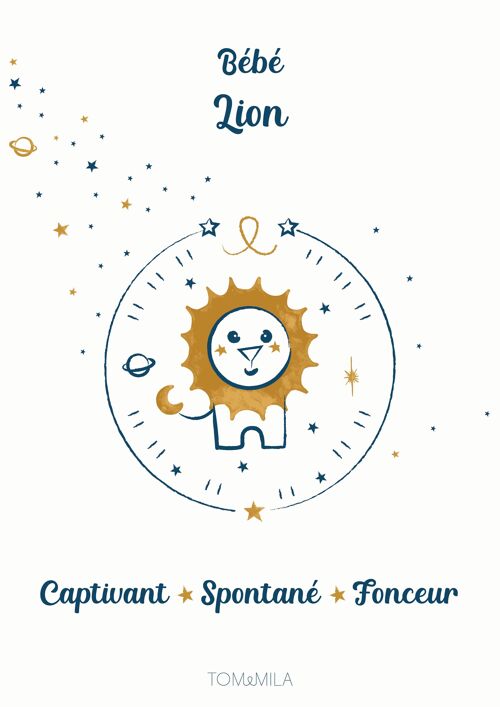 AFFICHE BÉBÉ LION