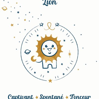 AFFICHE BÉBÉ LION