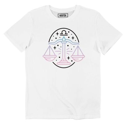 Bilancia - T-shirt bianca con stampa frontale - Segno zodiacale