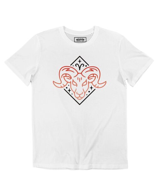 Bélier - T-Shirt blanc print face - Signe Zodiaque