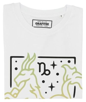 Capricorne - Tee Shirt blanc print face - Signe Zodiacal 2