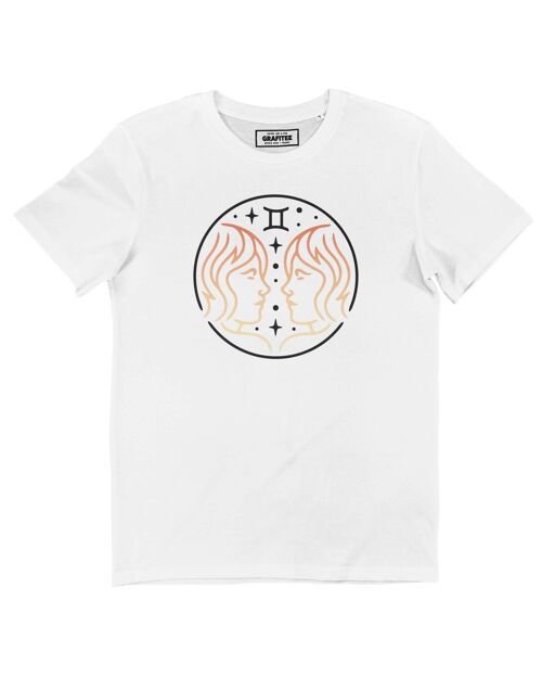 Gémeaux - T-Shirt blanc print face - Signe Zodiacal