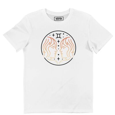 Gemini - White face print T-Shirt - Zodiac Sign