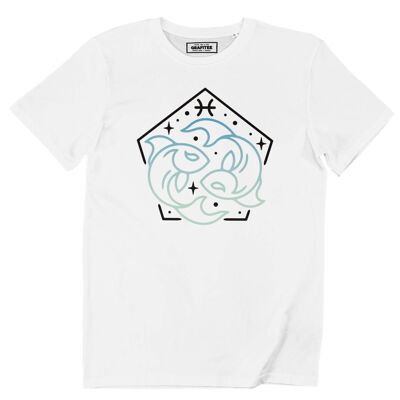 Pesci - T-shirt con stampa faccia bianca - Segno zodiacale