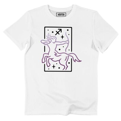 Sagitario - Camiseta blanca con estampado de caras - Signo del zodíaco