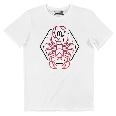 Scorpione - T-shirt con stampa faccia bianca - Segno zodiacale