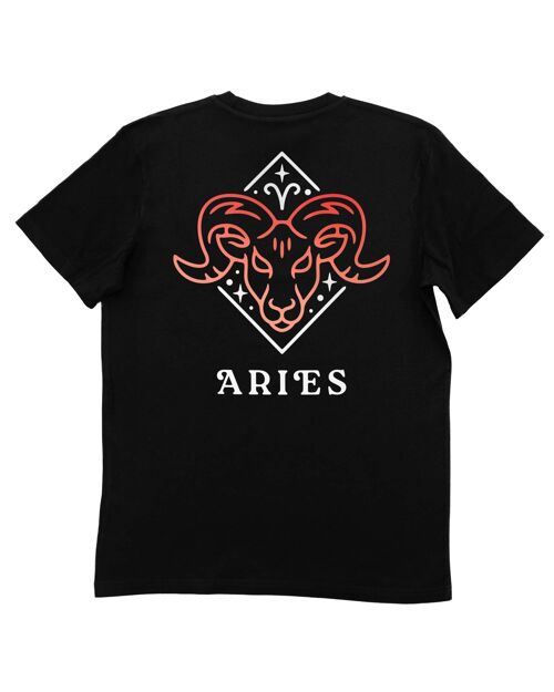 T-shirt Aries  - Tee shirt Signe Astrologique - Face  + Dos