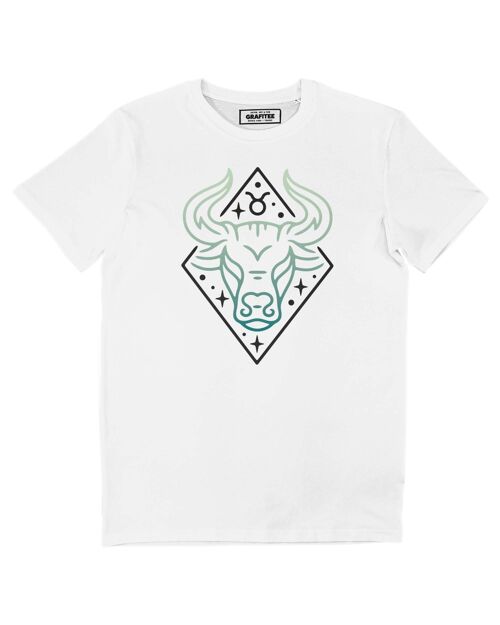 Taureau - T-Shirt blanc print face - Signe Zodiaque