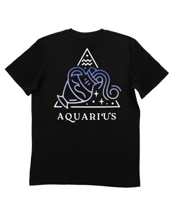 Tee shirt Aquarius - T-shirt Signe Zodiaque - Face et Dos 1