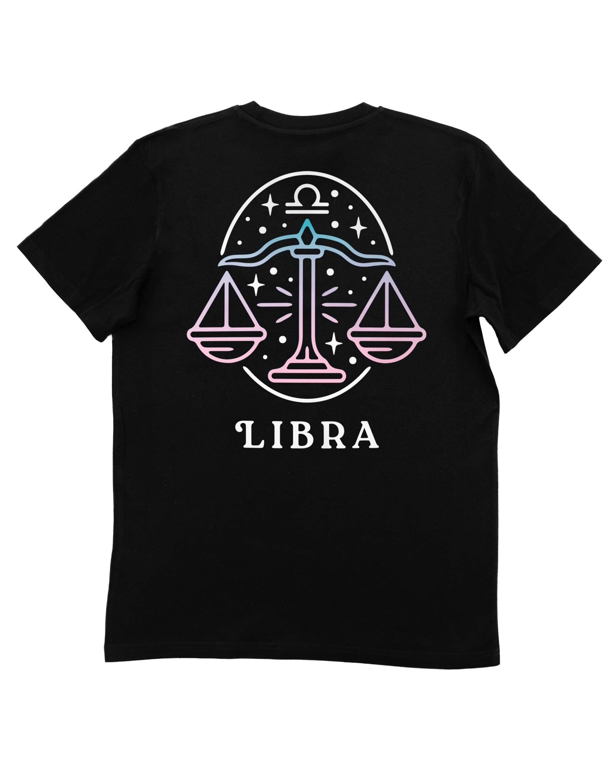 T-shirt Bilancia - T-shirt segno zodiacale - Davanti + Dietro