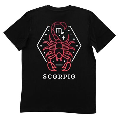 Skorpion-T-Shirt – Sternzeichen-T-Shirt – Herz + Rücken