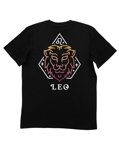 Tee-shirt Leo  - Tshirt Signe Astrologique - Face  + Dos
