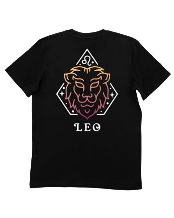 Tee-shirt Leo  - Tshirt Signe Astrologique - Face  + Dos 1