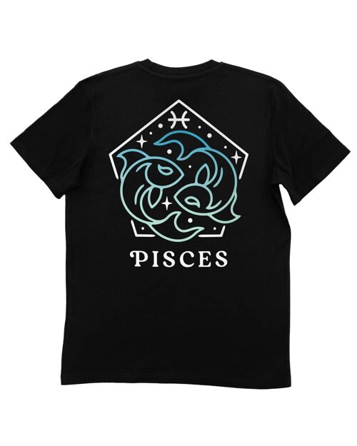 Tee-shirt Pisces - Design Signe Zodiaque - Face et Dos