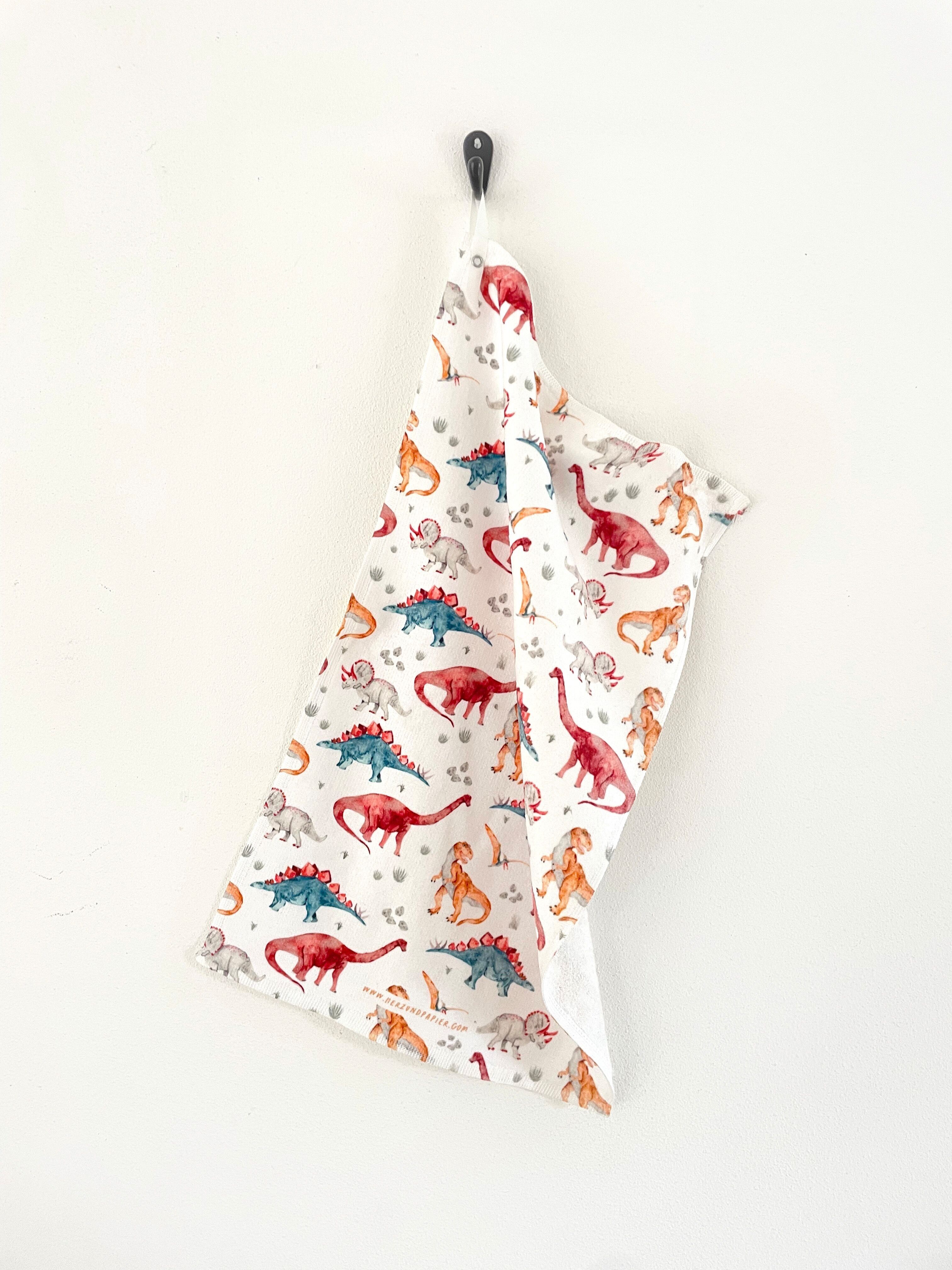 Children's towel "Dinosaur" | Guest towel | Washcloth | Gift idea boy | Children | Dinosaurs | 30x50cm || HEARTandPAPER