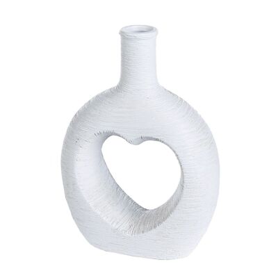 Jarrón con agujero en forma de corazón "Love" Al.22,5 cm