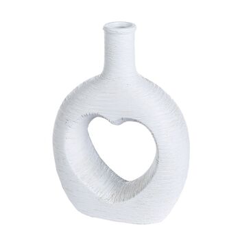 Vase trou coeur "Amour" H.22,5cm 1