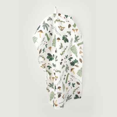 Tea towel “Forest flurry” | 100% linen | tea towel | Gift idea | Home textiles | Illustration | Pattern || HEART & PAPER