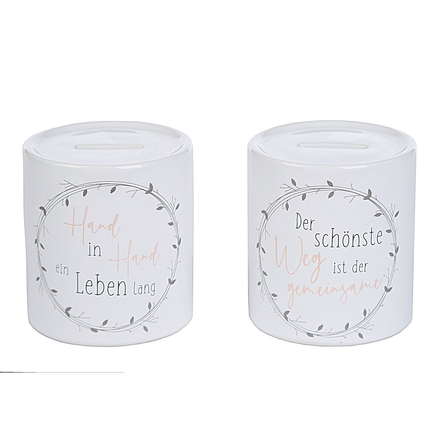 Salvadanaio "Ghirlanda di fiori" 2 assortiti