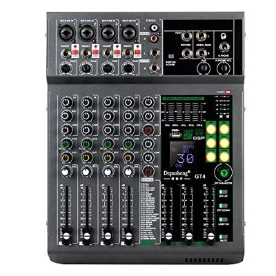 GT4 professional 4-channel mixer with power amplifier all-in-one input with 99 kinds of digital DSP effects U disk Bluetooth 500W dual-channel high-power output all-in-one machine