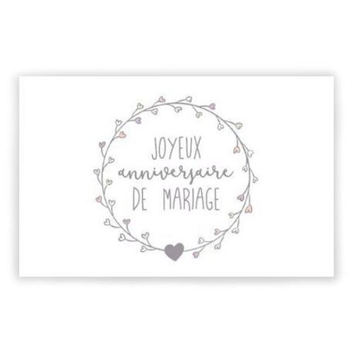 Anniversaire de mariage x 10 cartes - Cartes de vœux