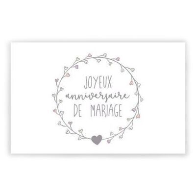 Aniversario de boda x 10 tarjetas - Tarjetas de felicitación