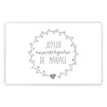 Anniversaire de mariage x 10 cartes - Cartes de vœux