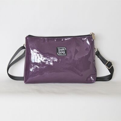 LACQUERED PURPLE “VANDA” SHOULDER BAG